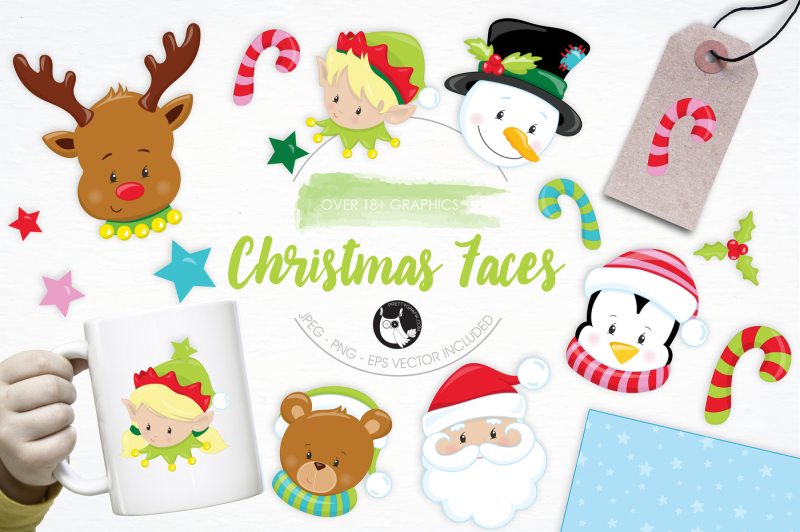 christmas-faces-graphics-and-illustrations