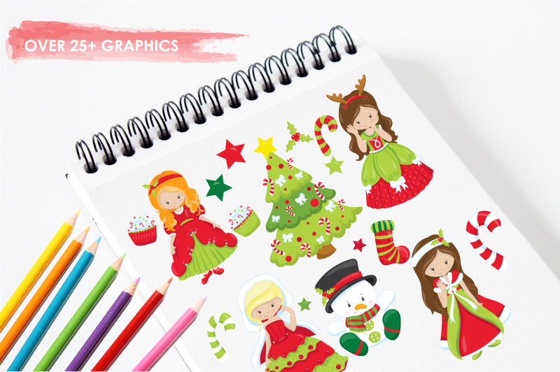christmas-princesses-graphics-and-illustrations