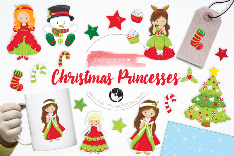 christmas-princesses-graphics-and-illustrations