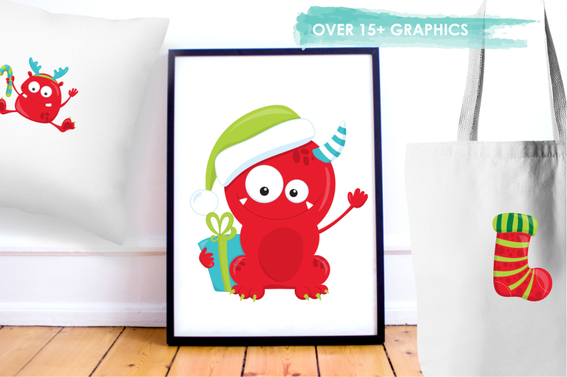 christmas-monsters-graphics-and-illustrations