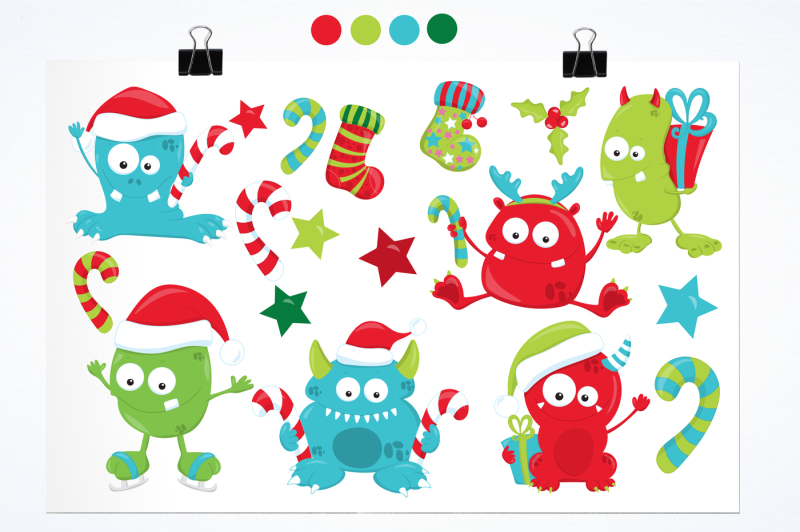 christmas-monsters-graphics-and-illustrations