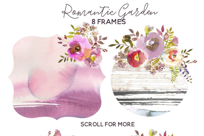 romantic-garden-watercolor-flowers