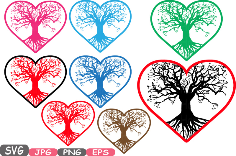 Download Family Tree - Heart Frame SVG family Valentine's Day SVG ...