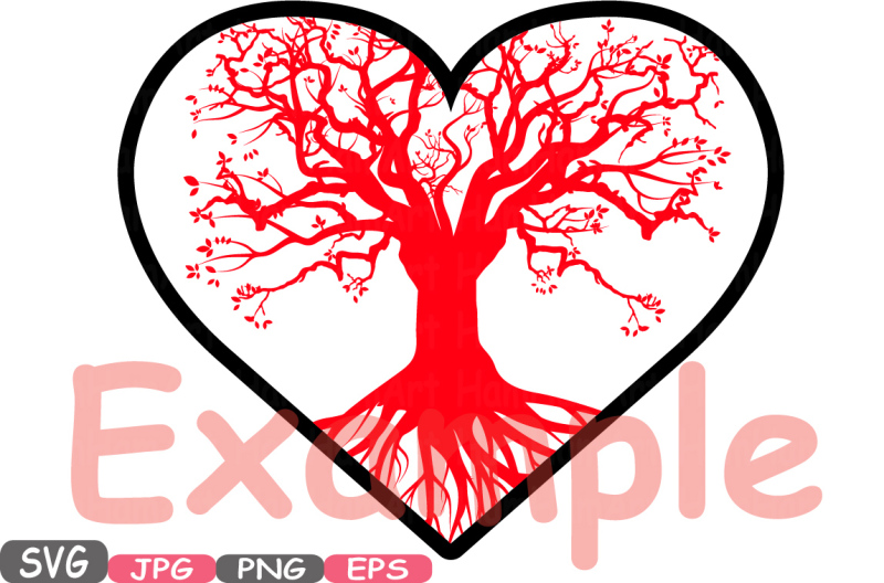 family-tree-heart-frame-svg-family-valentine-s-day-svg-clip-art-silhouette-branches-family-is-love-deep-roots-life-begins-family-601s