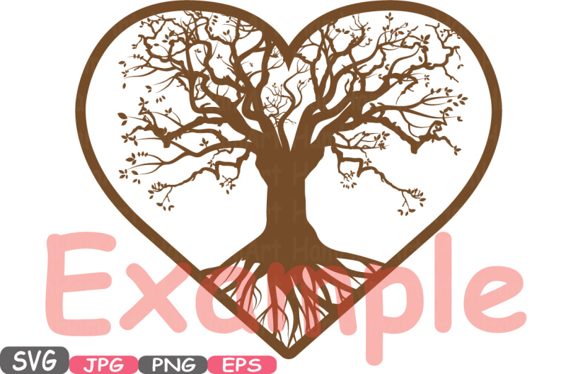 family-tree-heart-frame-svg-family-valentine-s-day-svg-clip-art-silhouette-branches-family-is-love-deep-roots-life-begins-family-601s