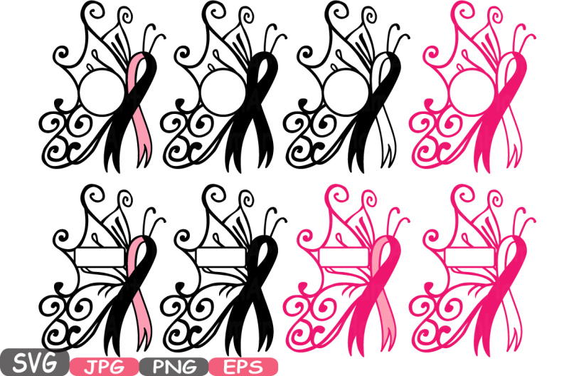 breast-cancer-butterfly-circle-split-svg-cricut-silhouette-swirl-props-cutting-files-awareness-cancer-survivor-clipart-vinyl-autism-606s