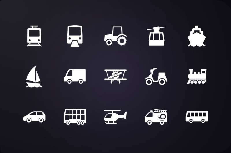 glyph-icon-transportation-icons