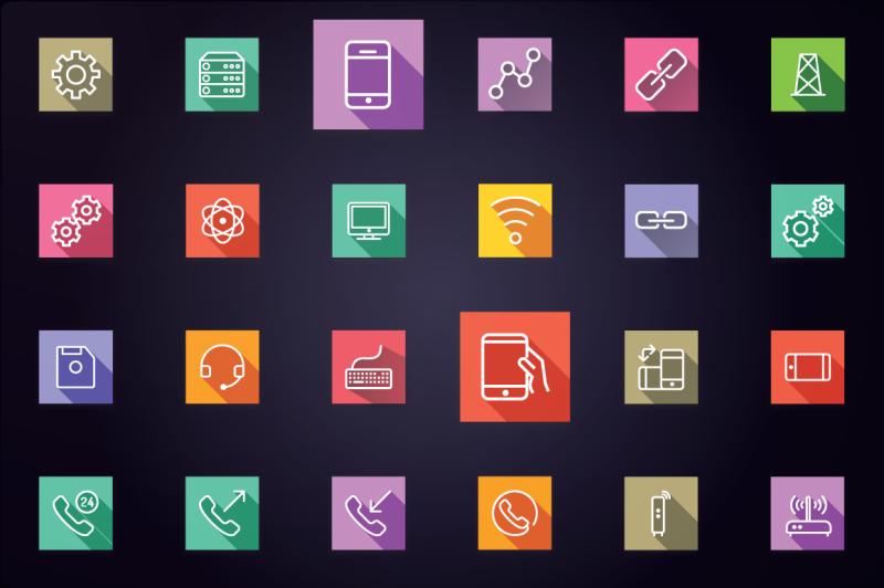 communication-and-network-flat-icons
