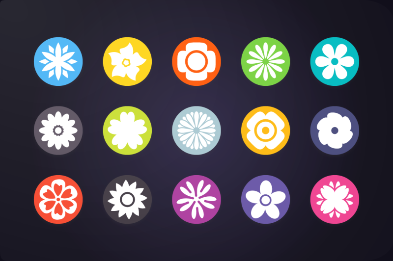flat-icon-flower-icons