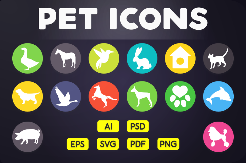 flat-icon-pet-animal-icons-vol-2