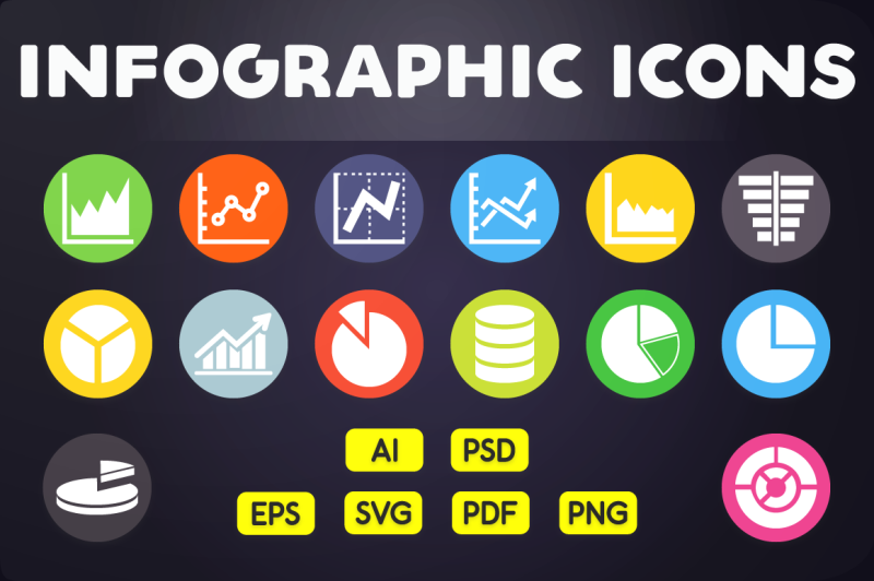 flat-icon-graph-and-chart-icons