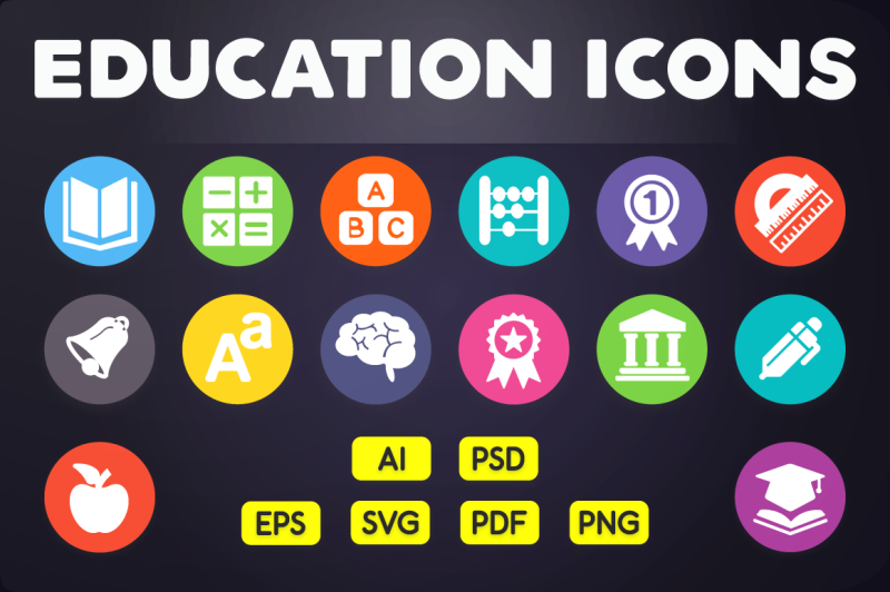 flat-icon-education-icons-vol-1