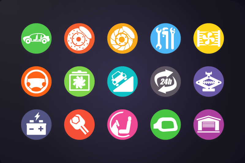 flat-icon-car-services-icons-vol-1