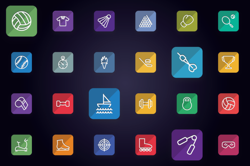 sports-games-and-fitness-flat-icons