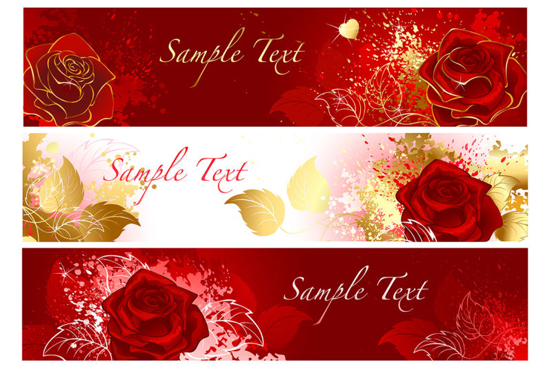 banners-with-red-roses