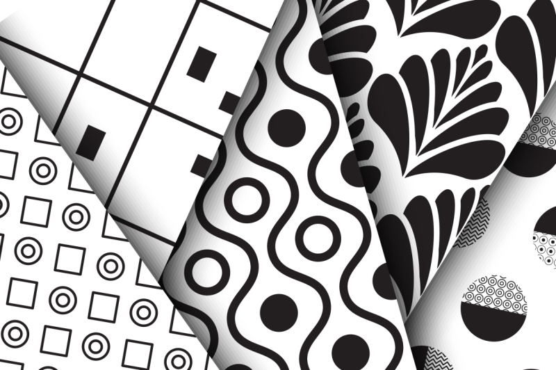 black-and-white-seamless-patterns