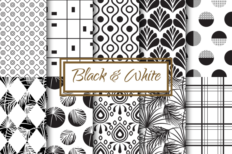 black-and-white-seamless-patterns