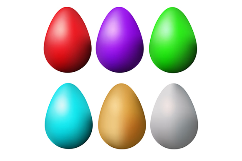 realistic-vector-easter-eggs-set