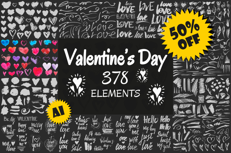 valentine-s-day-pack-378-elements