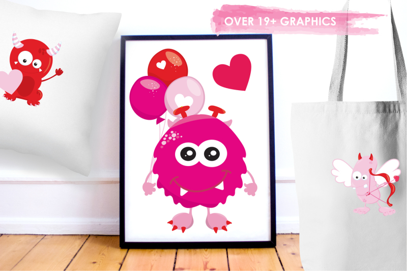 valentine-monsters-graphics-and-illustrations