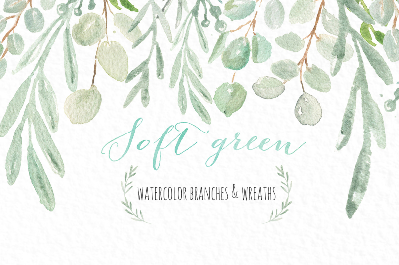 soft-green-wreaths-and-branches-watercolor-clipart