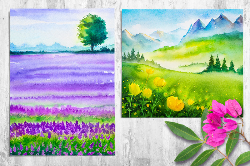 spring-landscapes-watercolor