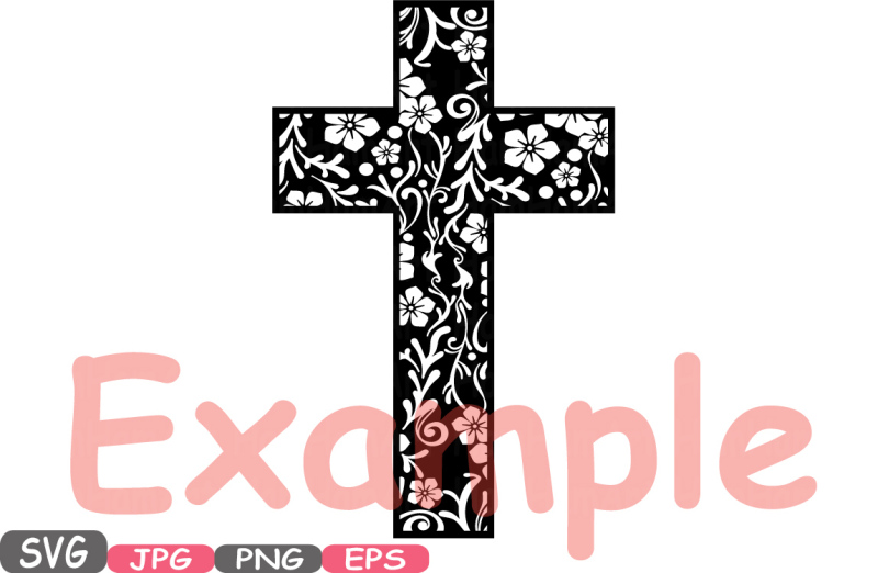 Download Christian Cross SVG Silhouette Cutting Files Jesus Cross ...