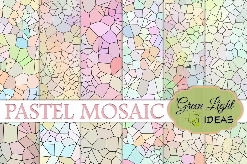 mosaic-digital-papers-stained-glass-backgrounds
