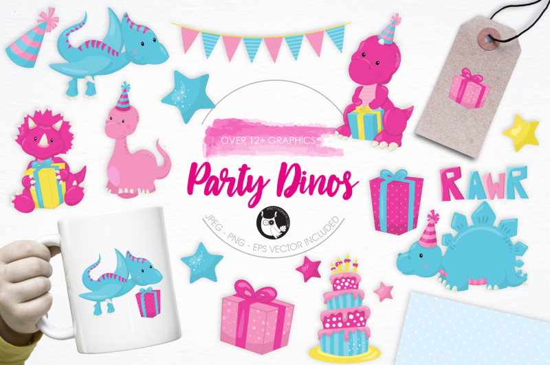 party-dinos-graphics-and-illustrations