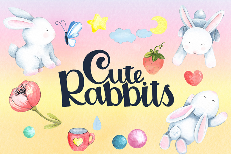 cute-watercolor-rabbits