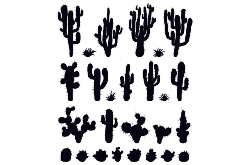 vector-cacti-set-isolated-on-white