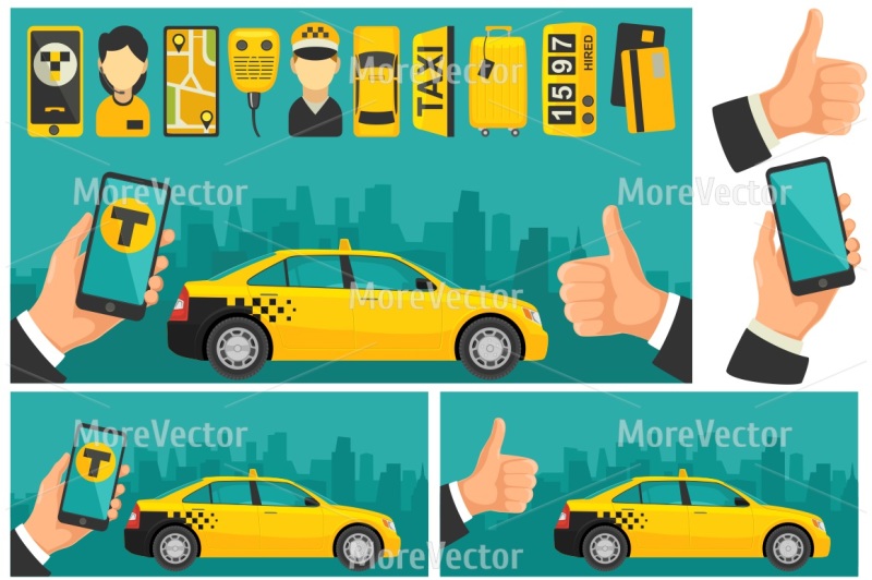 mobile-app-for-booking-taxi-service-phone-with-interface-on-a-screen-and-set-icon
