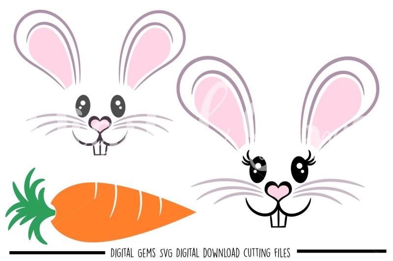 rabbit-faces-svg-dxf-png-files