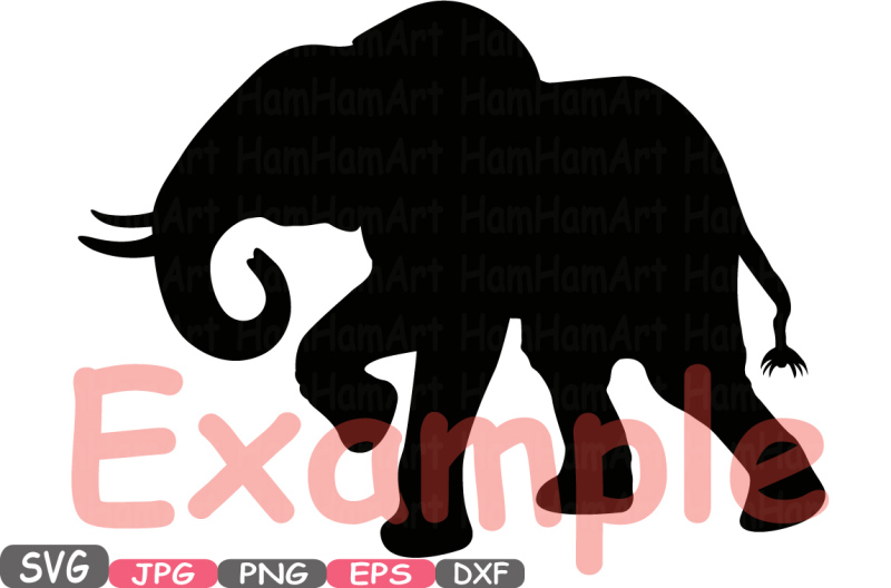 Elephant SVG Mascot Jungle Animal Safari Monogram Cutting Files SVG
