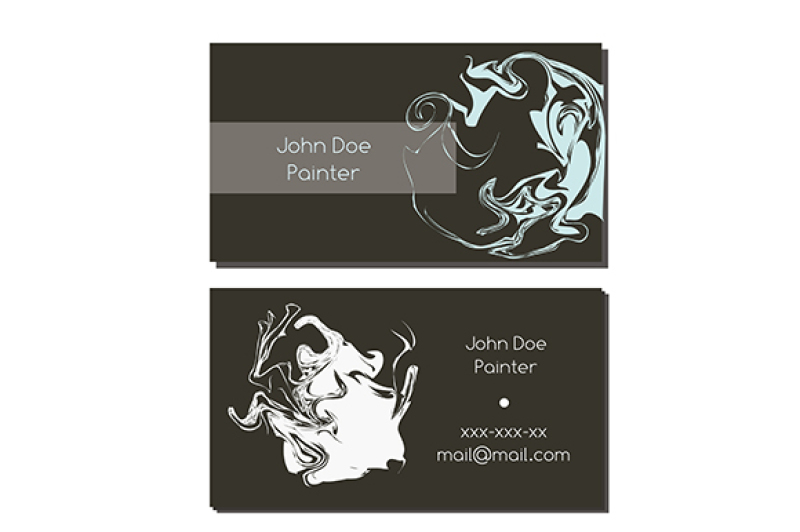 business-card-with-abstract-elements