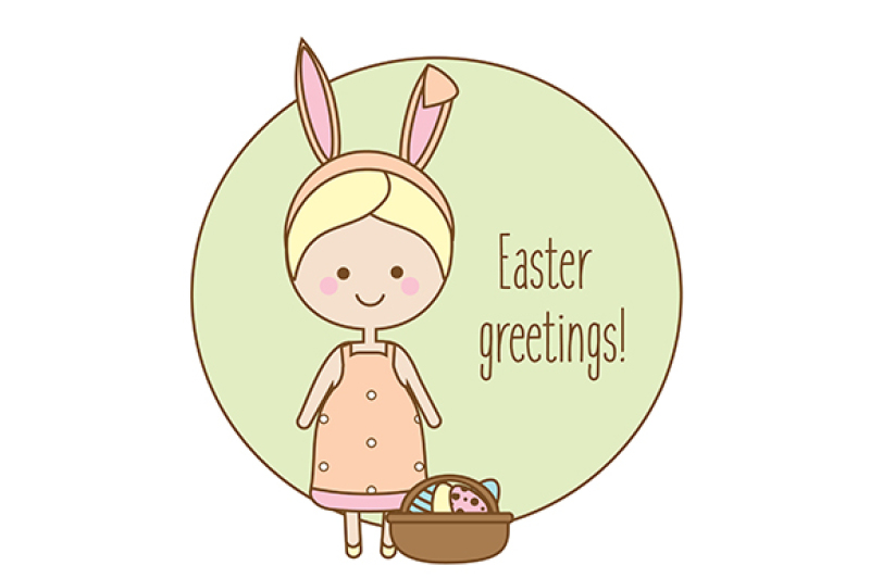 easter-greeting-card-seasonal-background-cute-smiling-girl-with-bunny-ears-and-eggs-in-basket