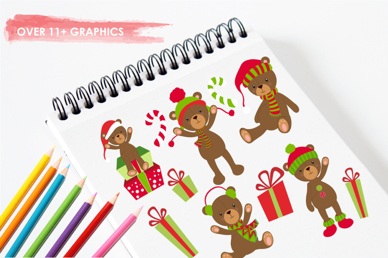 christmas-teddy-bear-graphics-and-illustrations