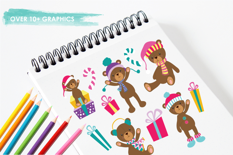 christmas-teddy-bear-graphics-and-illustrations