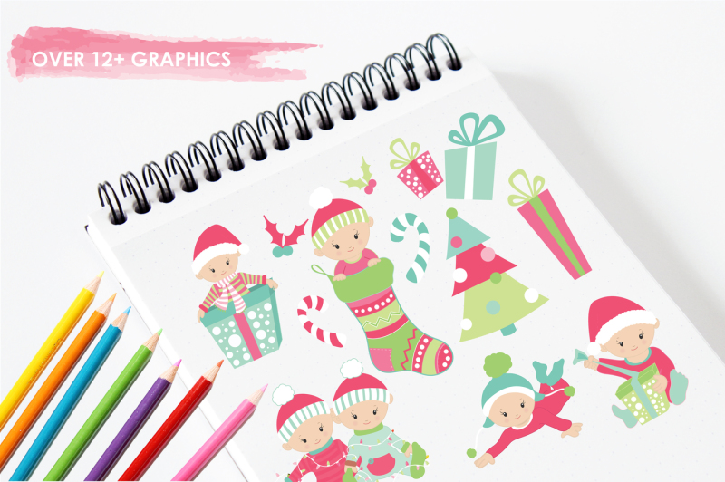 girl-christmas-babies-graphics-and-illustrations