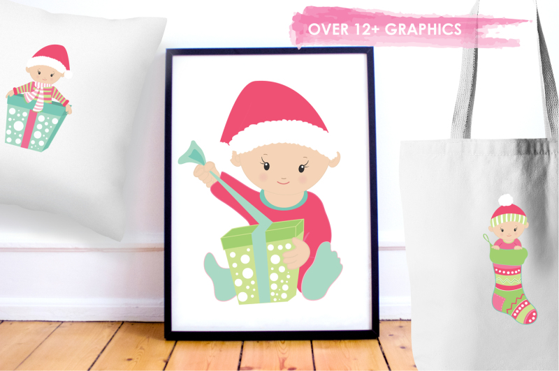 girl-christmas-babies-graphics-and-illustrations