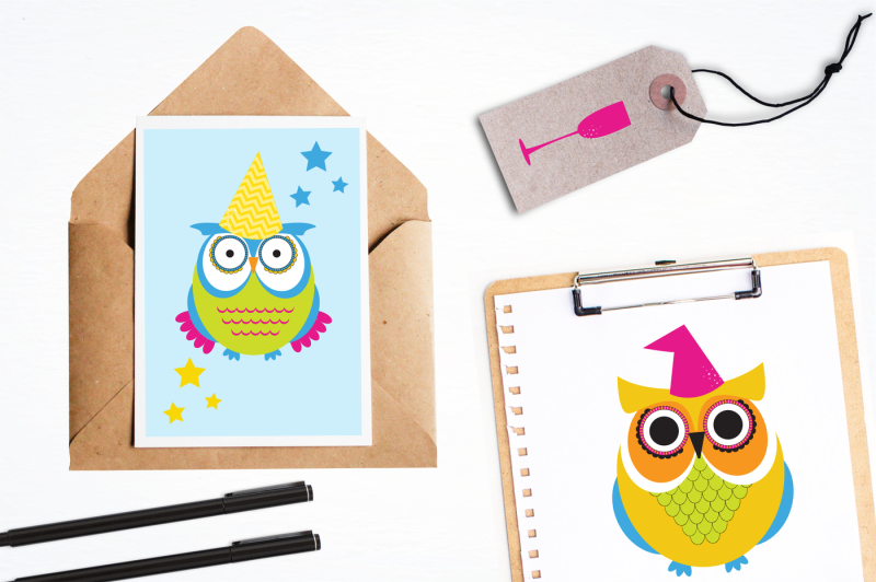 new-year-owls-graphics-and-illustrations