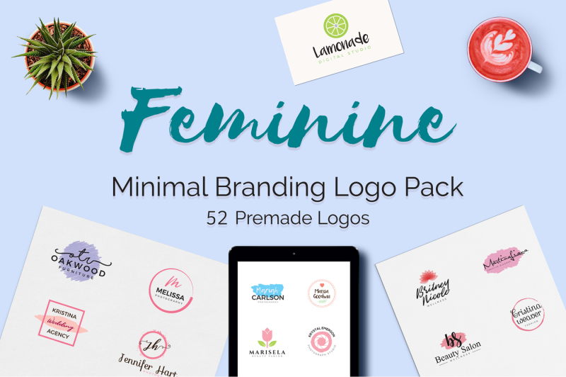 feminine-minimal-branding-logo-pack