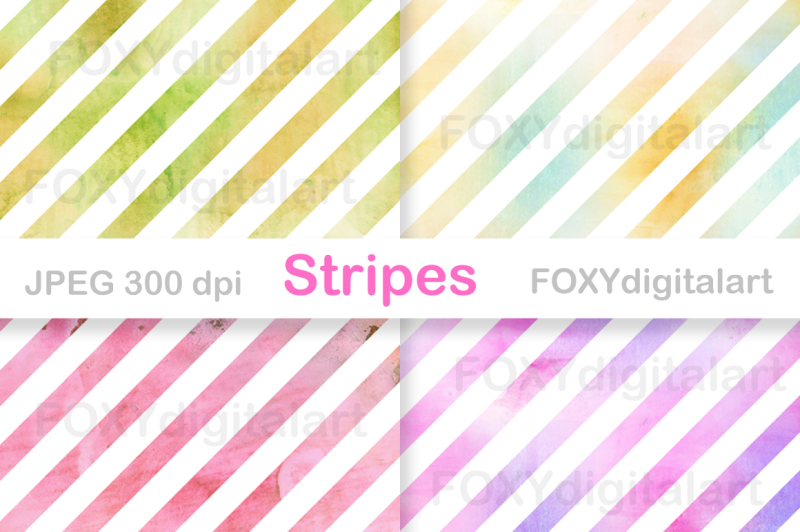 watercolor-stripes-digital-paper-scrapbook
