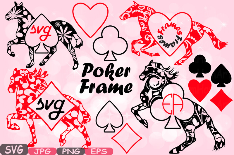 poker-horse-frame-playing-svg-silhouette-clipart-suits-casino-games-design-cameo-cutting-vinyl-cut-design-instant-download-king-queen-614s