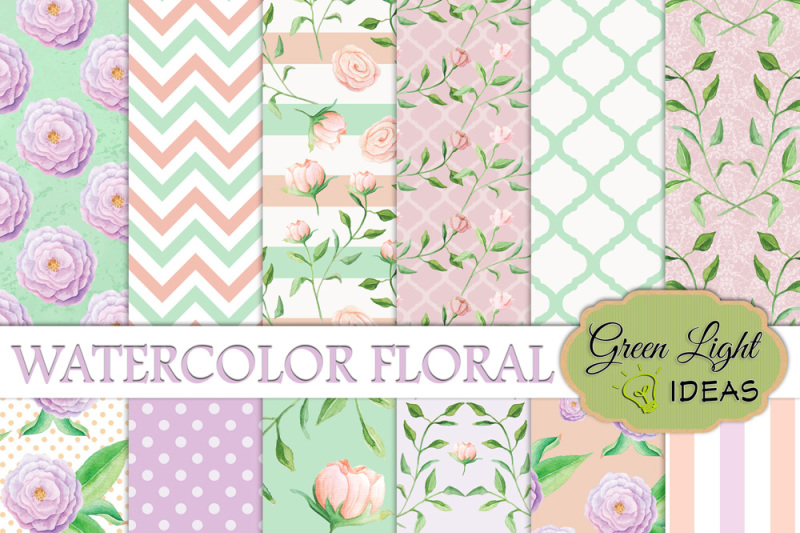 watercolor-floral-digital-papers-spring-backgrounds