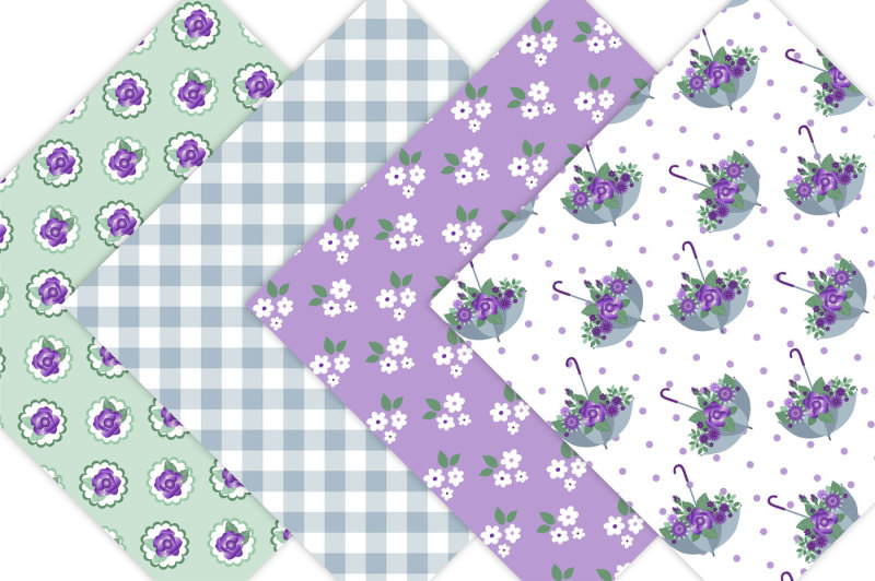purple-floral-digital-paper