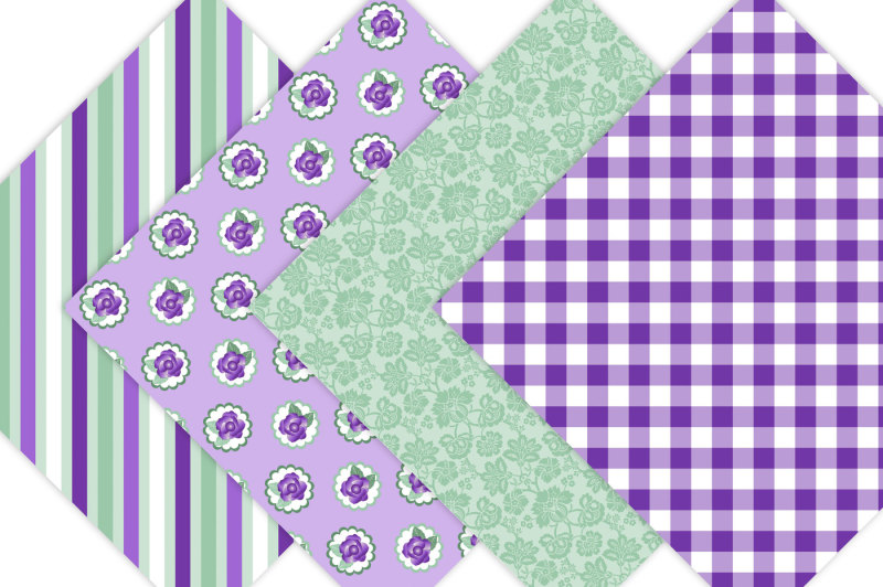 purple-floral-digital-paper