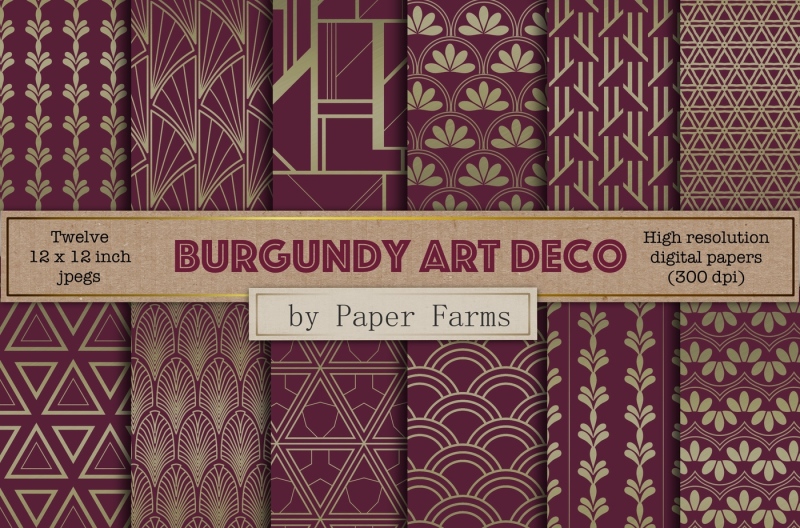 burgundy-art-deco-patterns