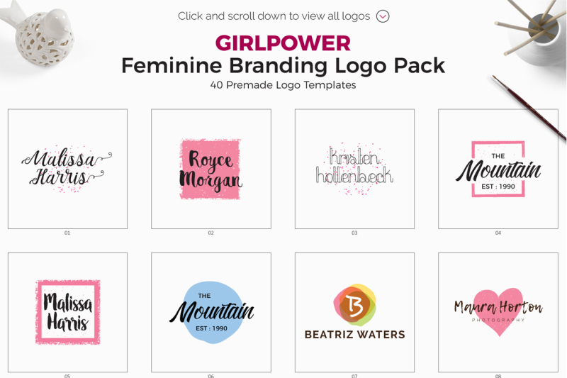 girlpower-feminine-branding-logo-pack