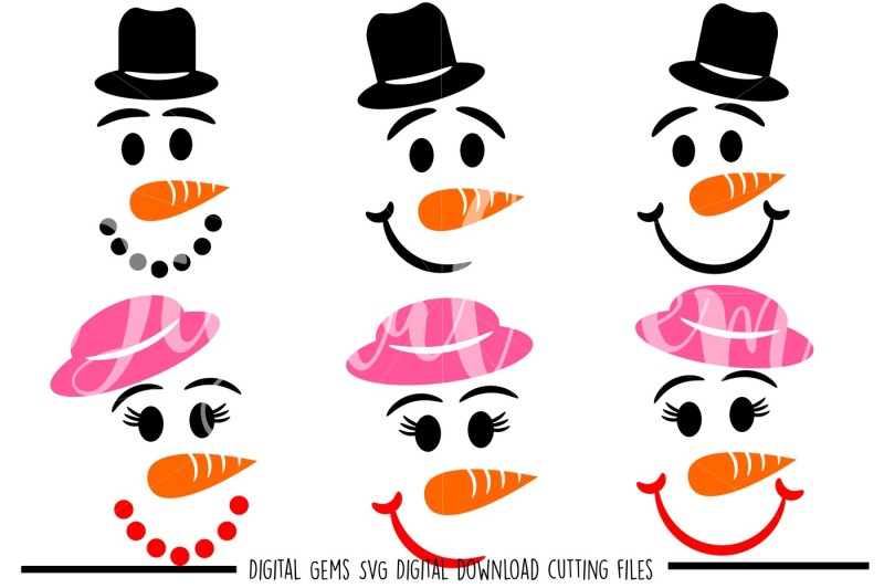 snowman-faces-svg-dxf-eps-png-files